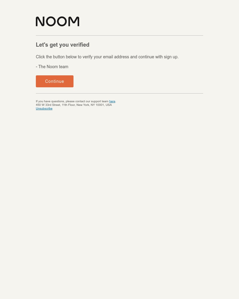 Noom - Verify your email address for Noom