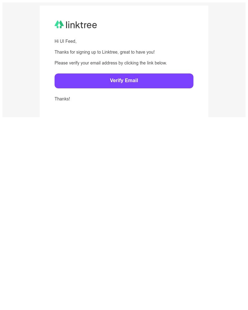 Linktree - Verify your email to activate your Linktree