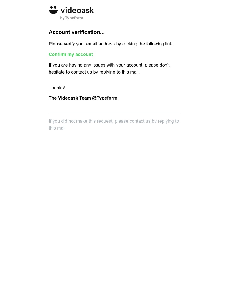 VideoAsk - Verify your VideoAsk account