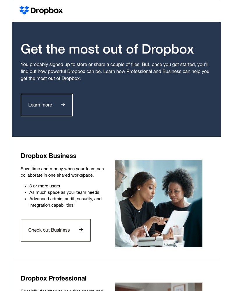 Dropbox - Want more?