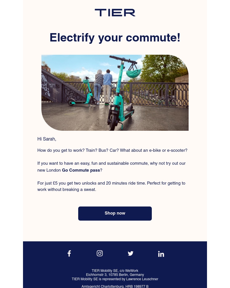 TIER - Want to electrify your commute? 🛴 🚲