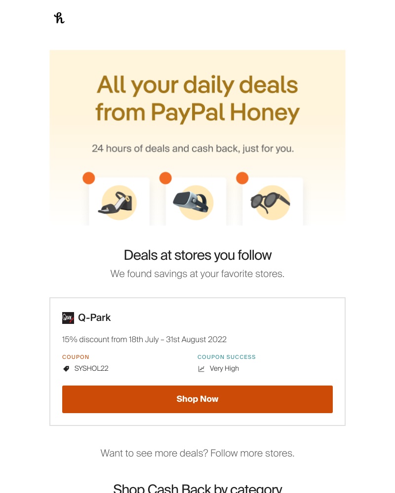 Honey - We found a new sale for you at Q-Park!