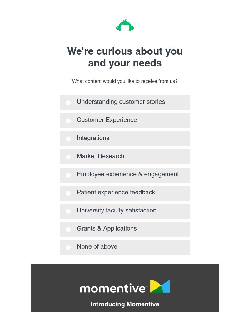 SurveyMonkey - We want to hear from you!