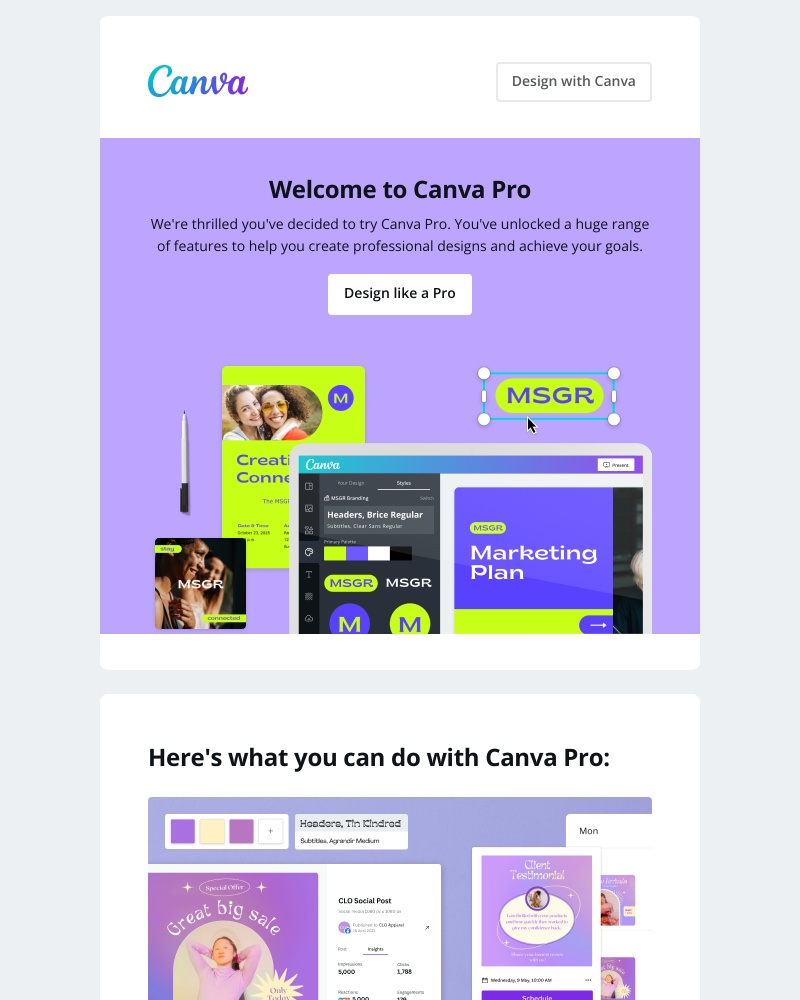 Canva - Welcome to Canva Pro!