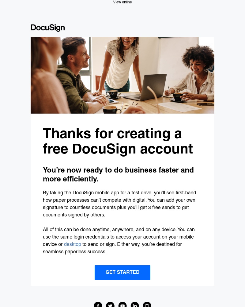HelloSign - Welcome to DocuSign Sharon!