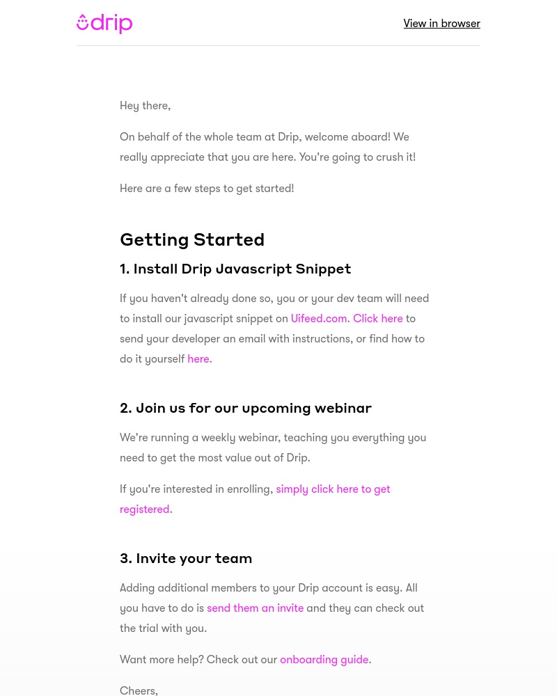 Drip - Welcome to Drip! 👋