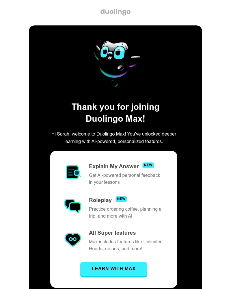 Duolingo - Welcome to Duolingo Max!