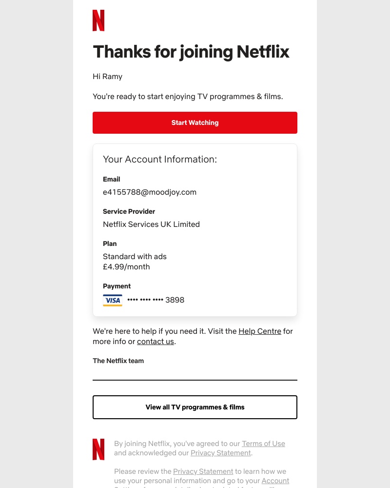 Netflix - Welcome to Netflix, Ramy!