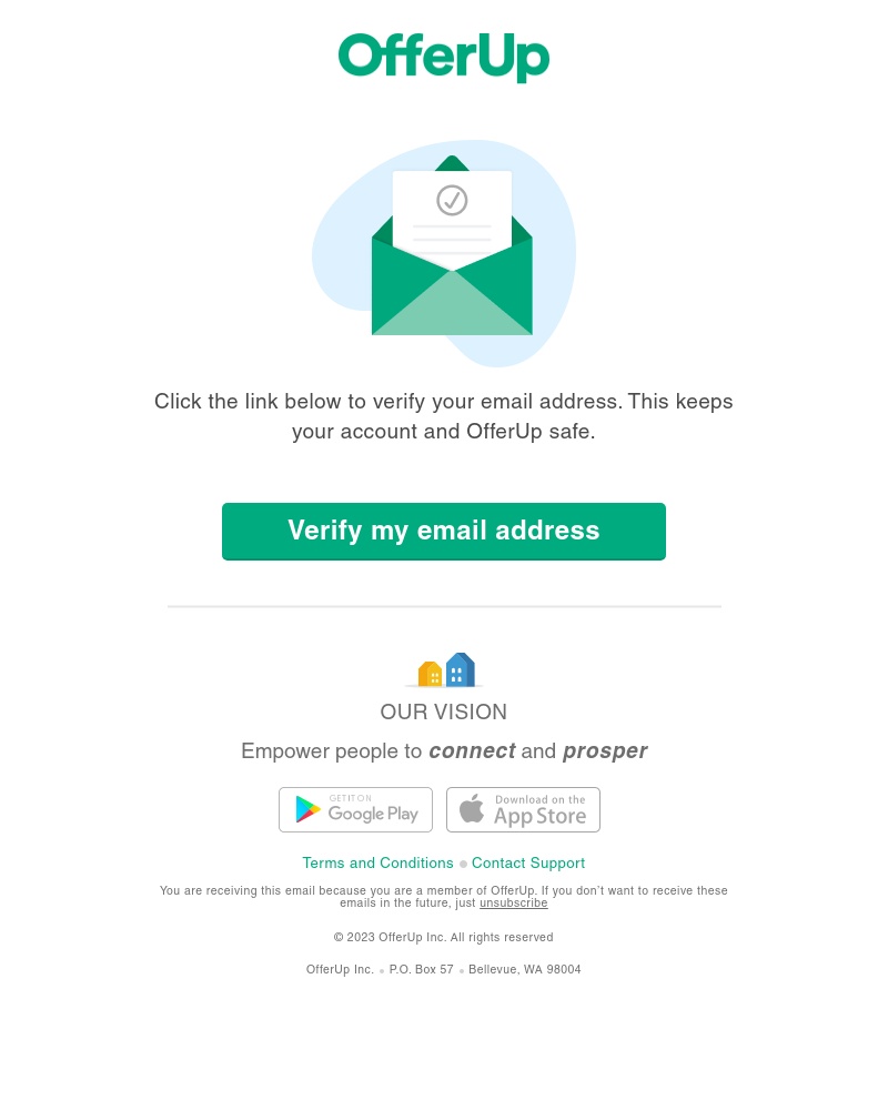 OfferUp - Welcome to OfferUp: Verify your email to continue