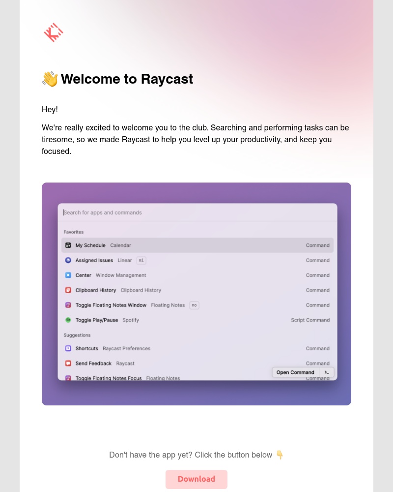 Raycast - 👋 Welcome to Raycast