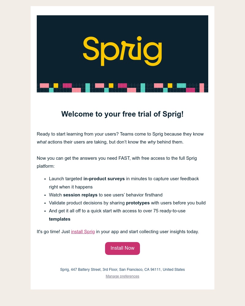 Sprig - Welcome to Sprig!