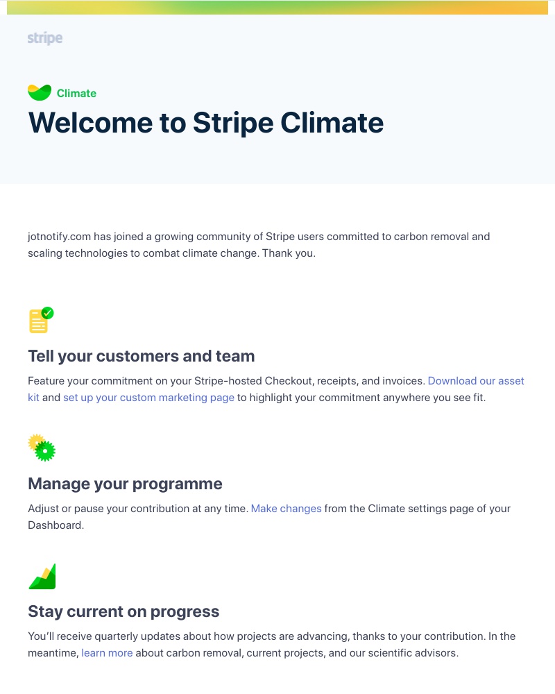Stripe - Welcome to Stripe Climate