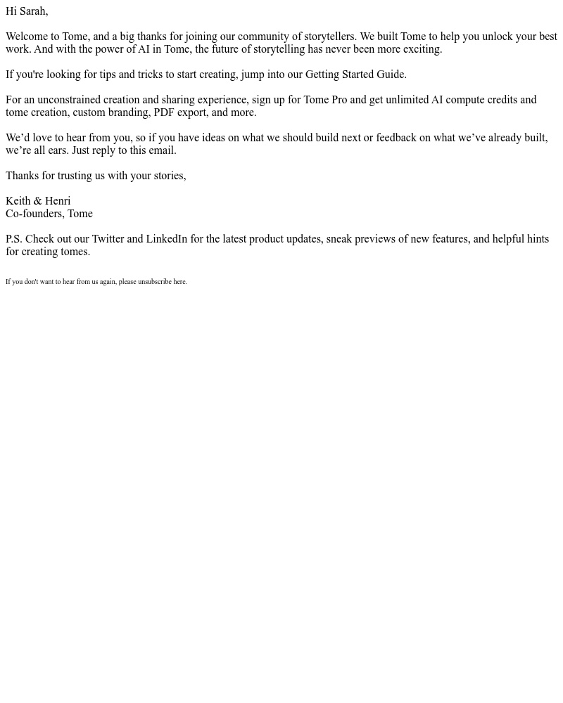 Tome - Welcome to Tome