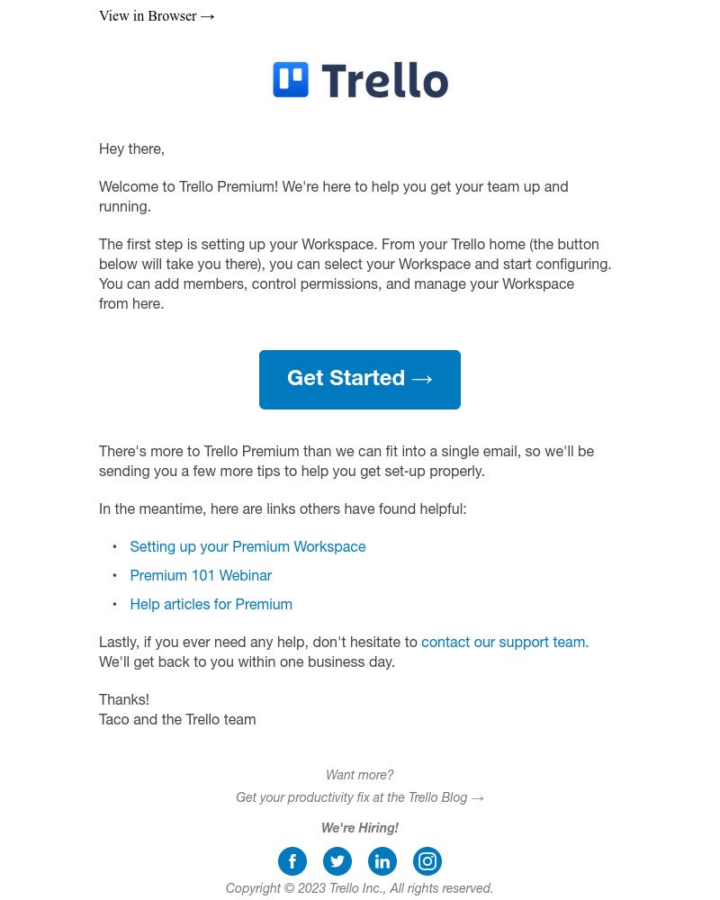 Trello - Welcome to Trello Premium!