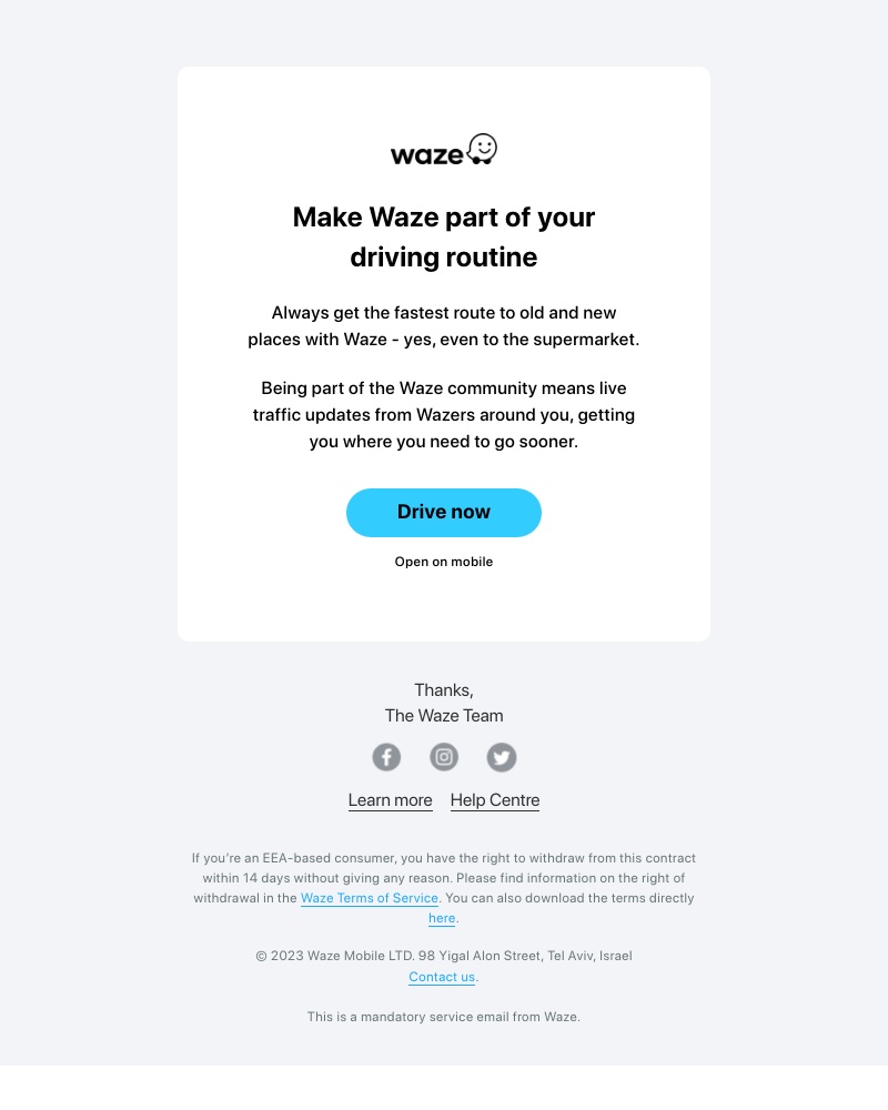 Waze - Welcome to Waze!