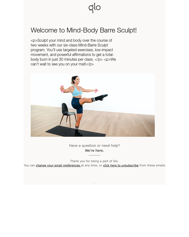 Glo - Welcome to your program!