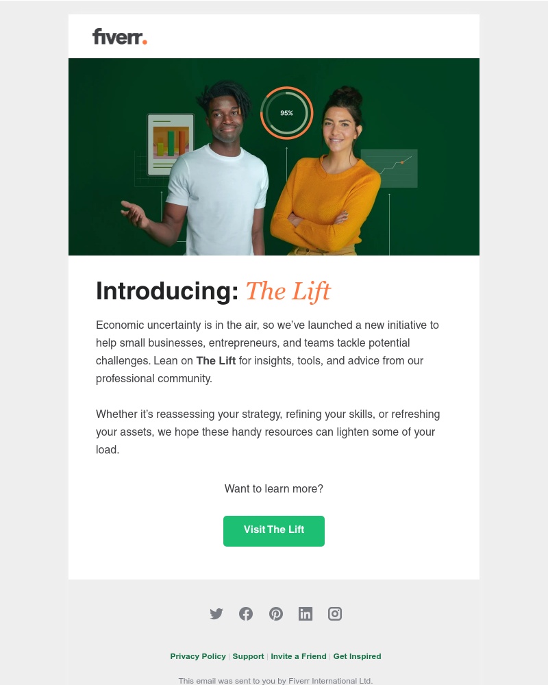 Fiverr - We’re here to give your business a lift