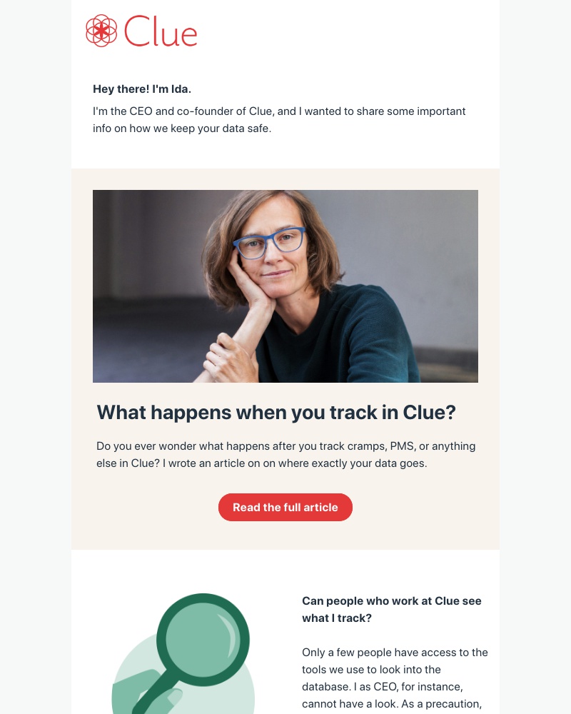 Clue - What we do with user data 👀