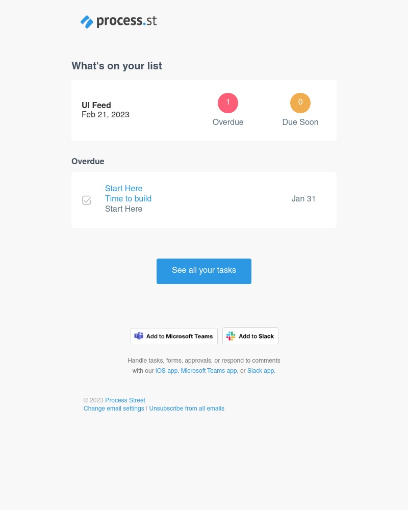 Process Street - What's on your list today?