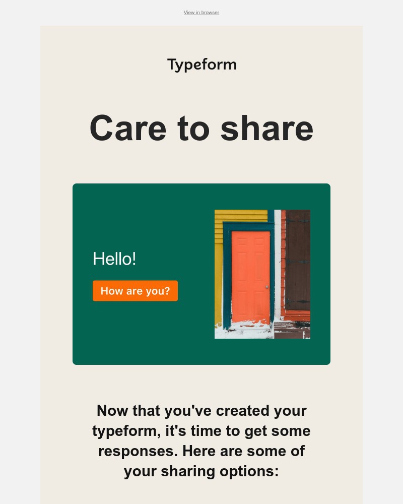Typeform - What's the easiest way to share your typeform?