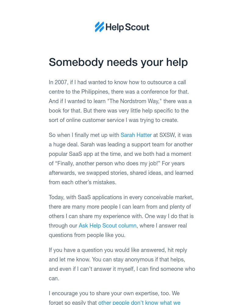 Help Scout - When I was younger, so much younger than today...