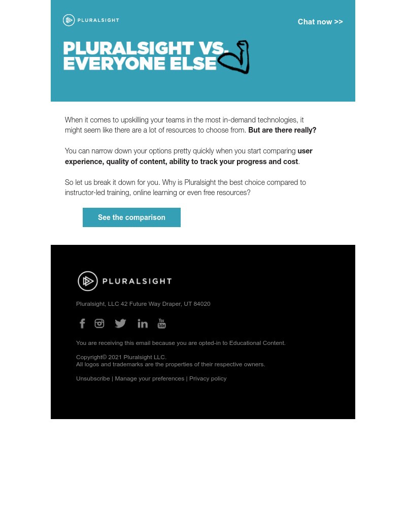 Pluralsight - When it comes to our platform, have you seen this comparison?