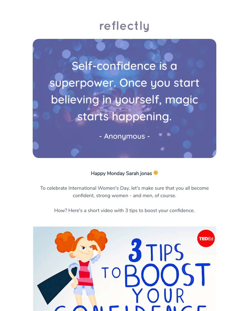 Reflectly - Who needs more confidence? 🙋♀️