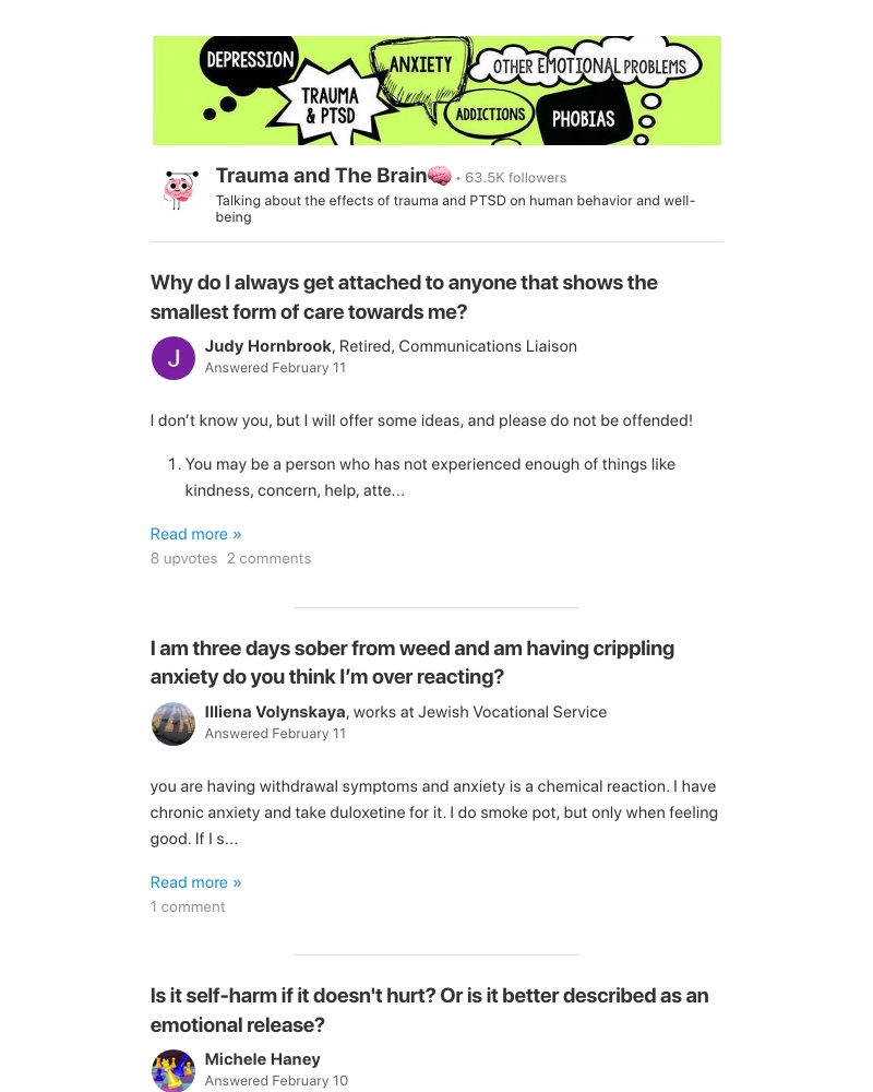 Quora - Why do I always get attached to anyone that shows the smallest form of care towards me?