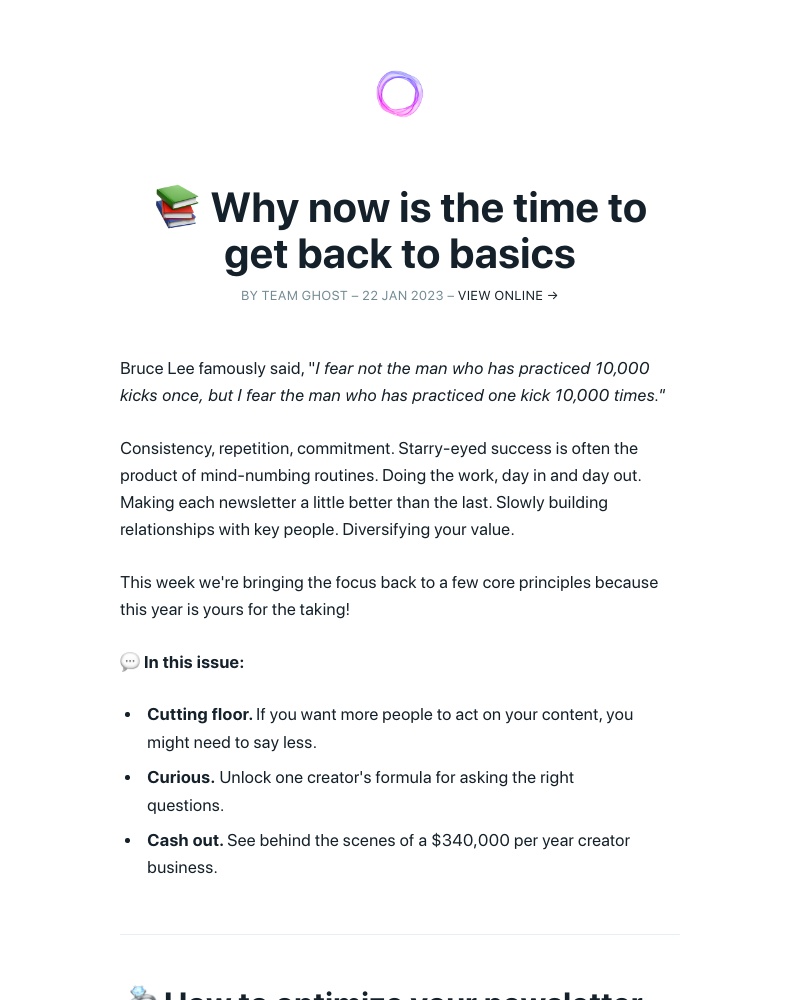 Ghost - 📚 Why now is the time to get back to basics