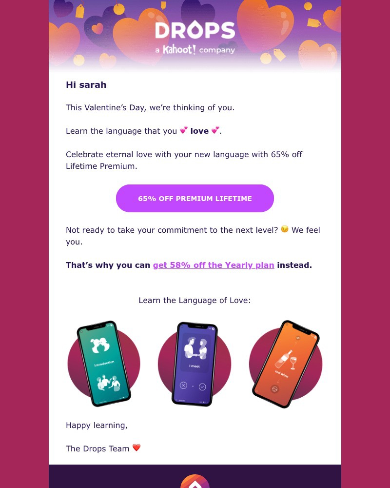 Drops - Will you be our Valentine?