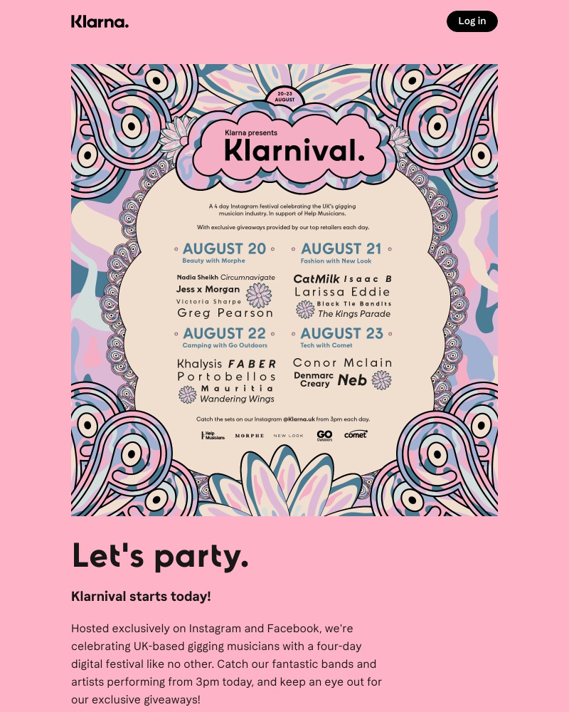 Klarna - Win Morphe's new Main Event collection, and more! You don't want to miss this.