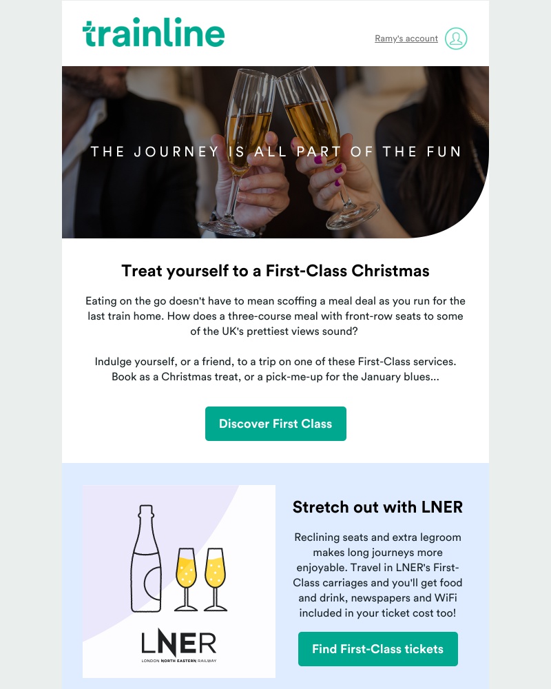 Trainline - Wishing for a First-Class Christmas?