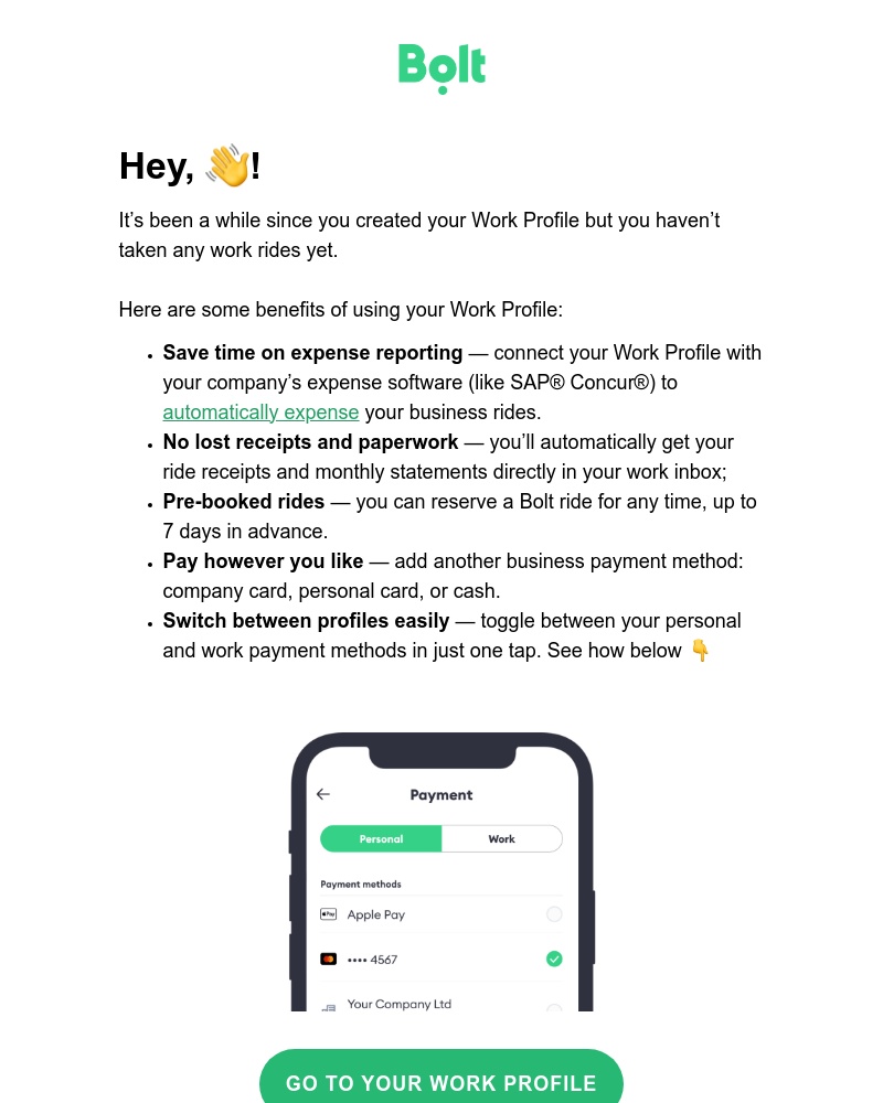 Bolt - Wondering why you should use your Work Profile? 💼