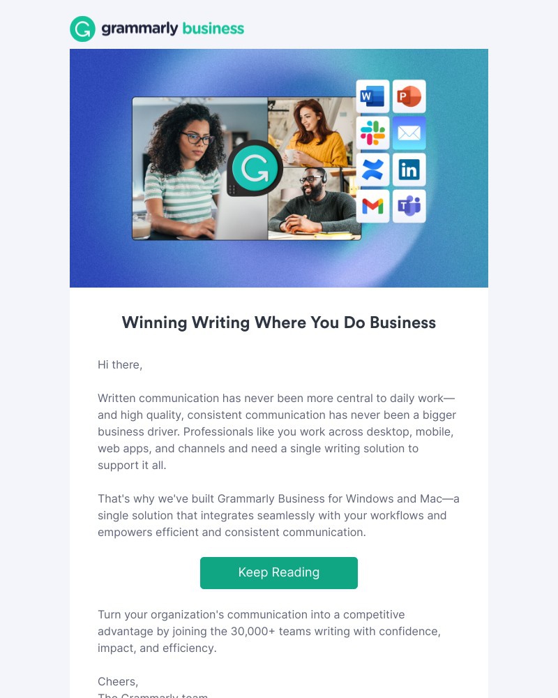 Grammarly - Working on new sites and apps? Us too.