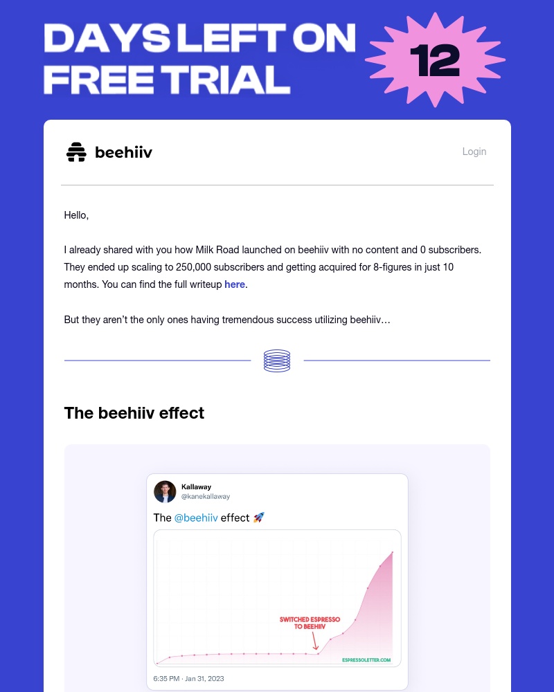 Beehiiv - You could be next...