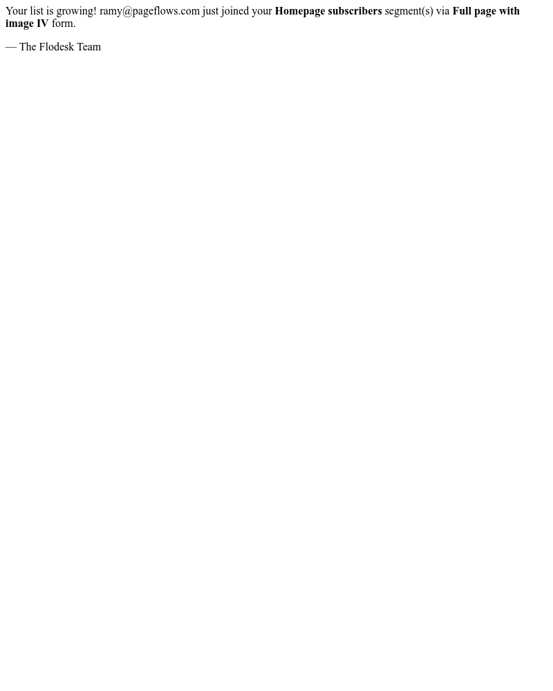 Flodesk - You have a new subscriber!