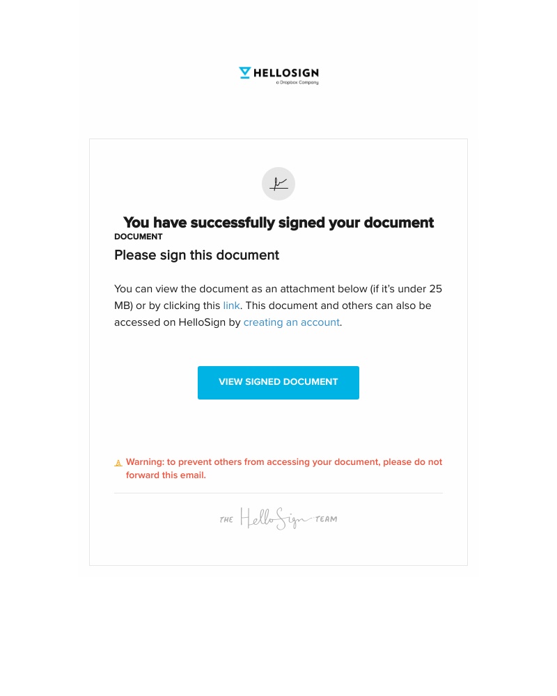 HelloSign - You just signed Please sign this document