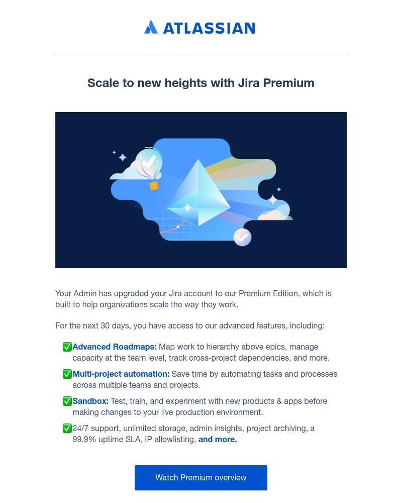Jira - You now have access to Jira Software Premium