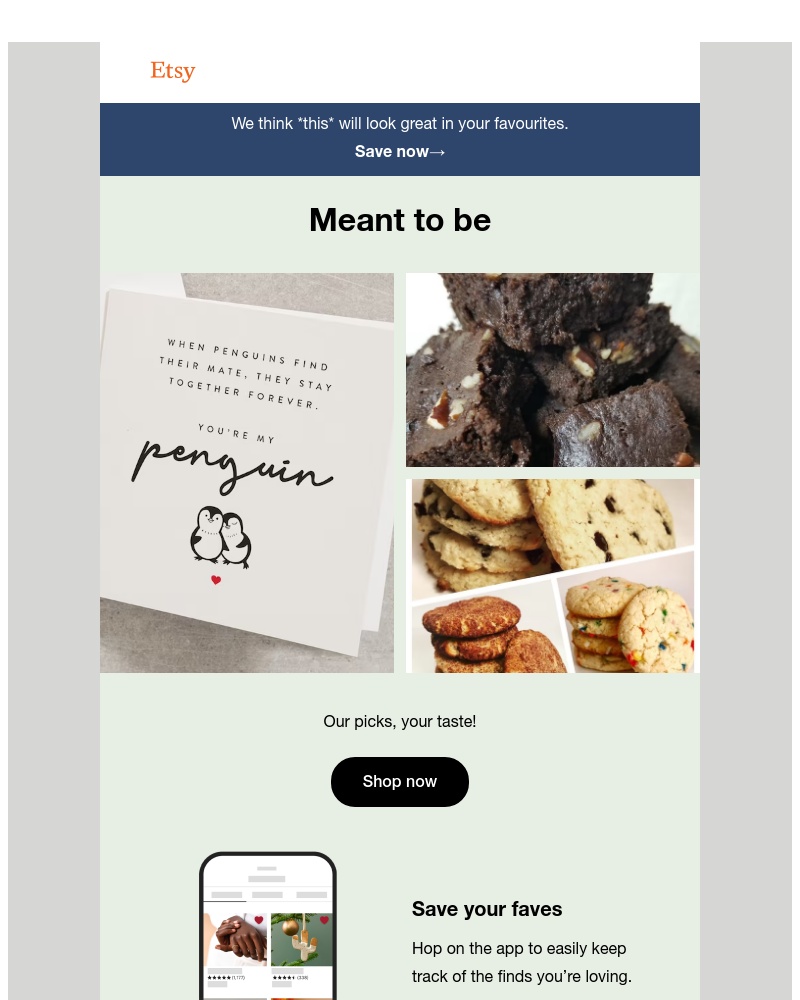 Etsy - Your curated personalised updates.