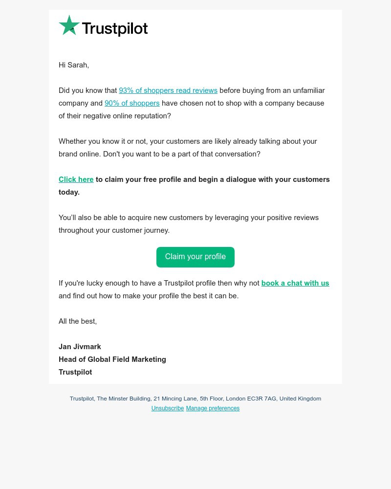 Trustpilot - Your customers are already talking about your brand online