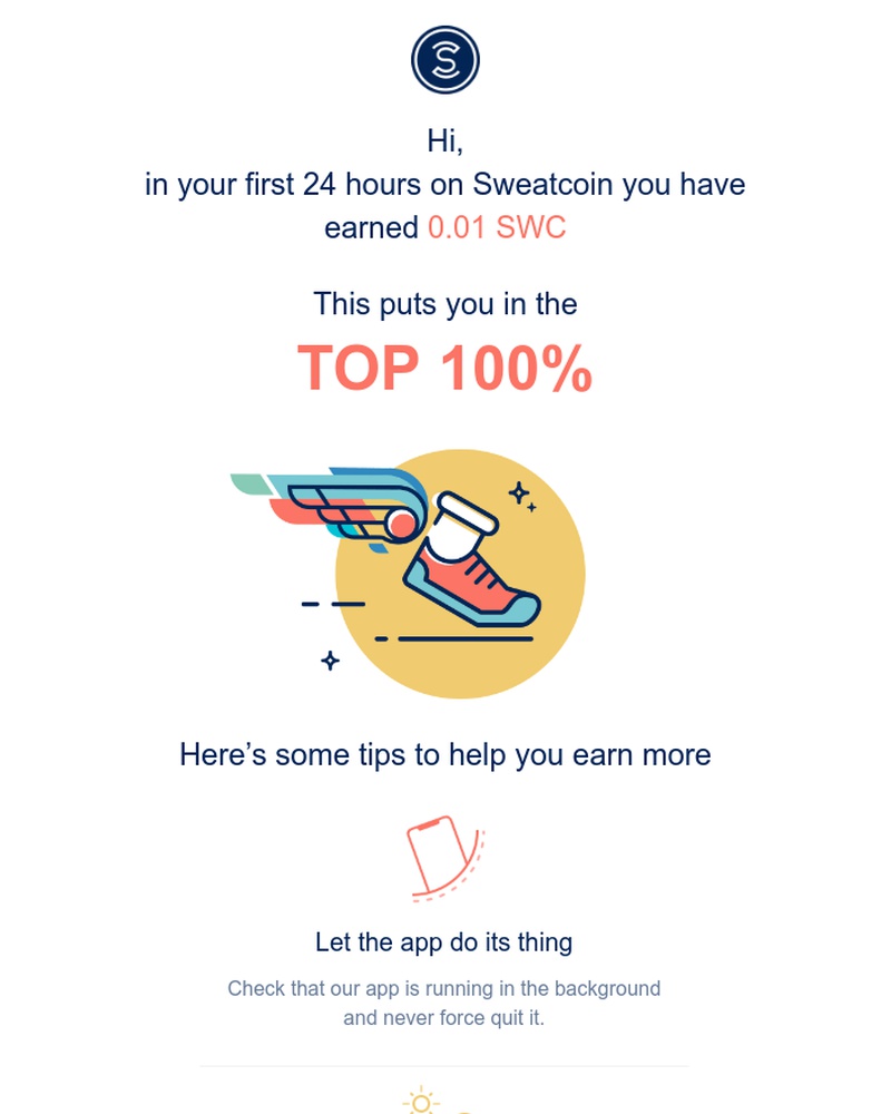 Sweatcoin - β±π¦π° Your first 24 hours on Sweatcoin