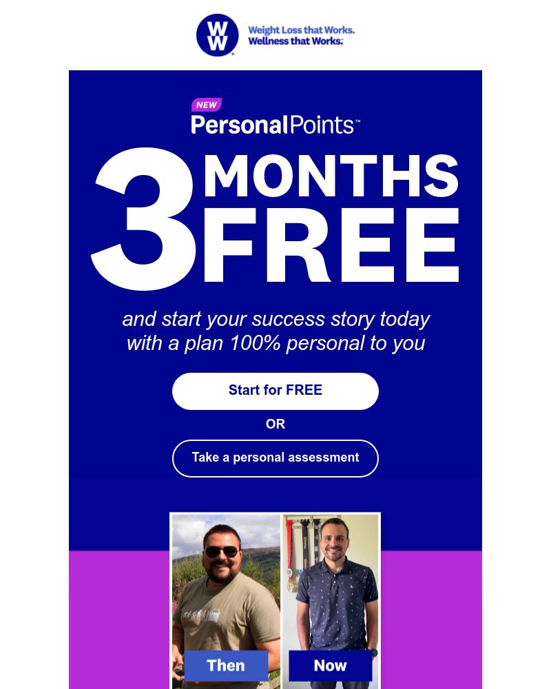 WW (Weight Watchers) - Your first 3 months FREE & pay £0 'til April - Join Manny who lost over 5st