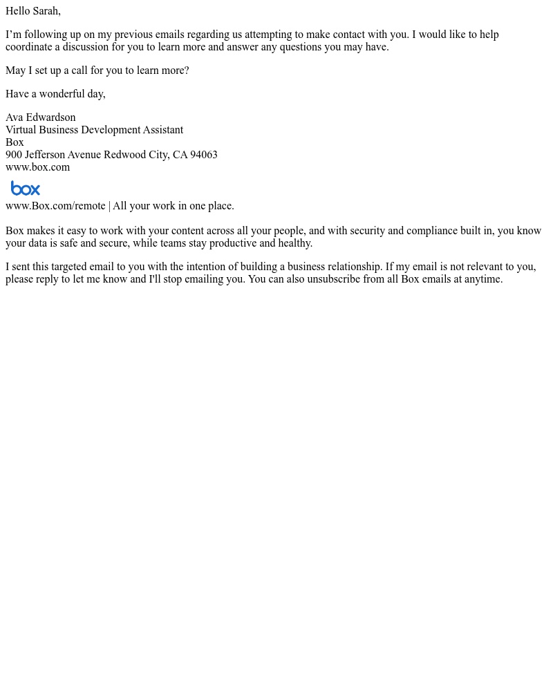 Box - Your inquiry at Box