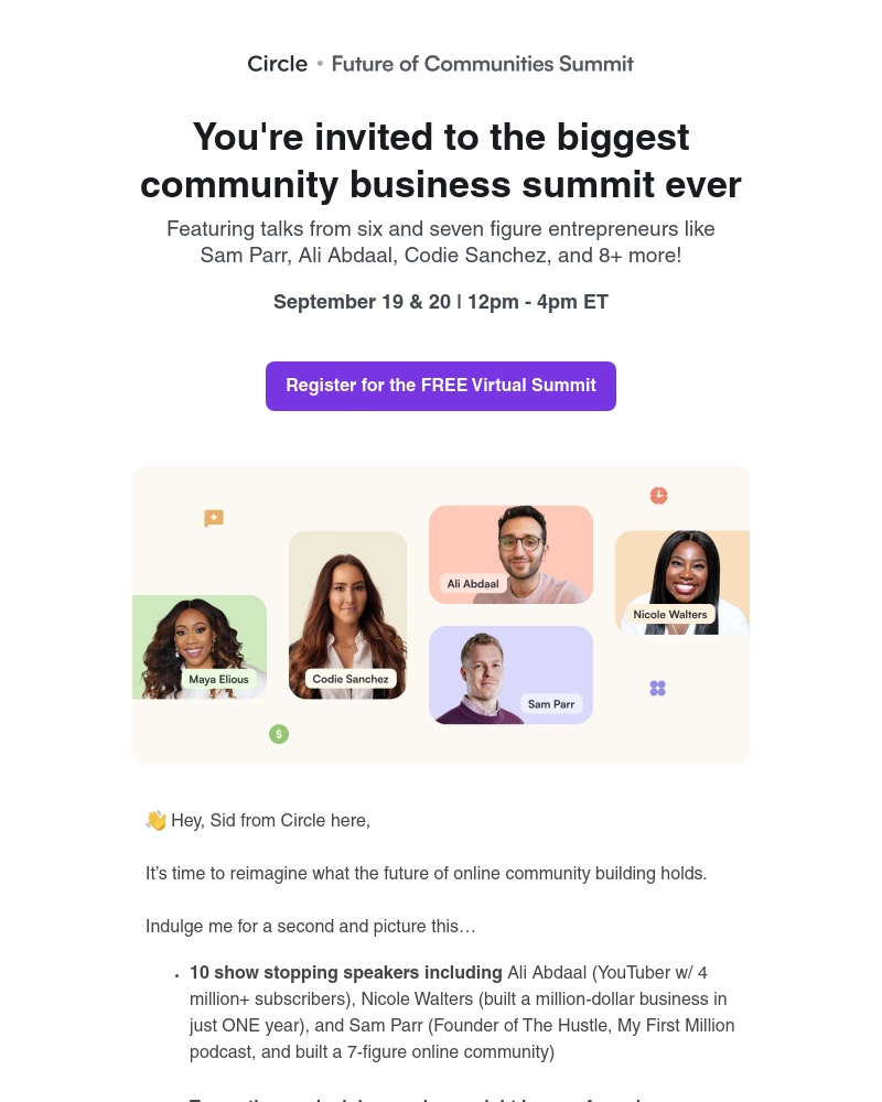 Circle - Your invitation to the Future of Communities Summit