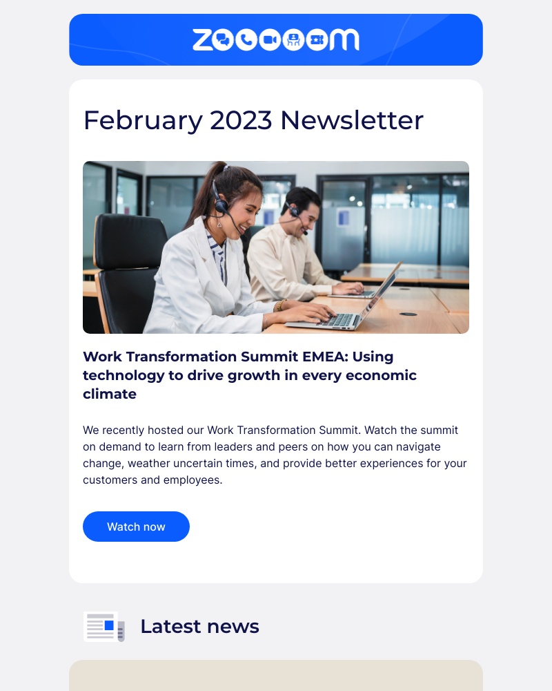 Zoom - Your latest recap