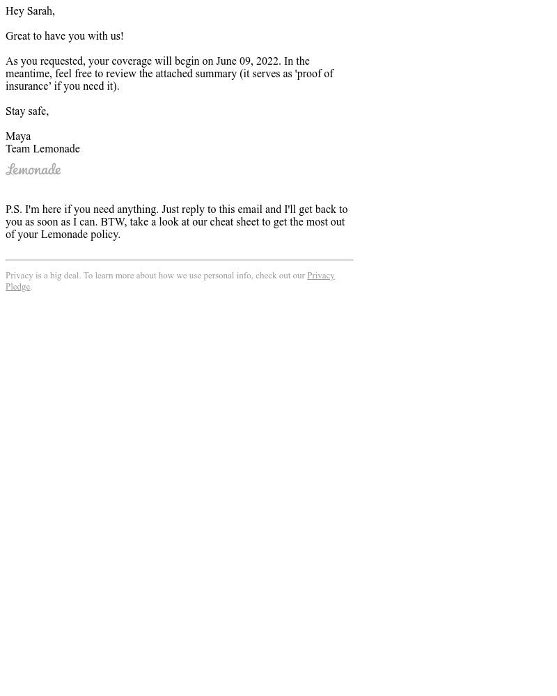 Lemonade - Your Lemonade is on ice