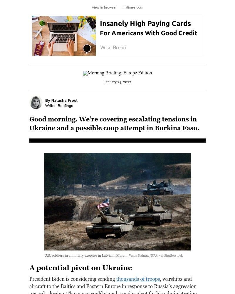 The New York Times - Your Monday Briefing