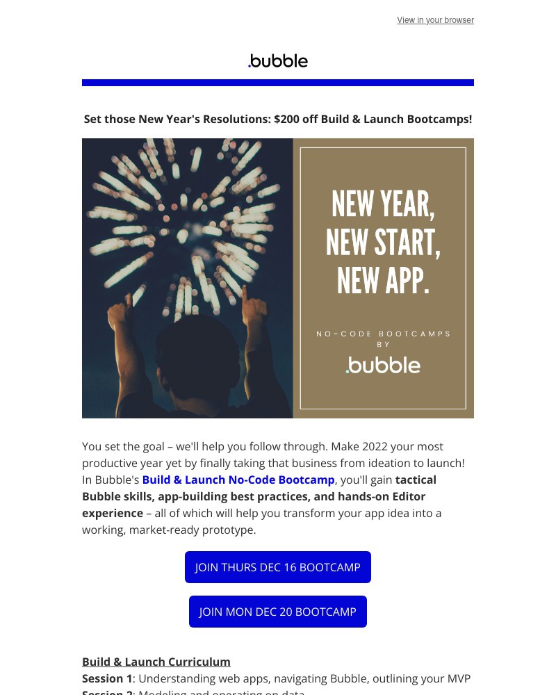 Bubble - Your New Year's Resolution: FINISH That App!