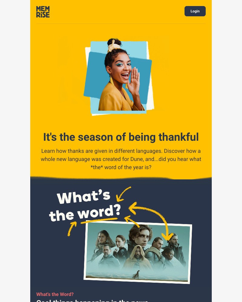 Memrise - Your November newsletter has arrived! π¬