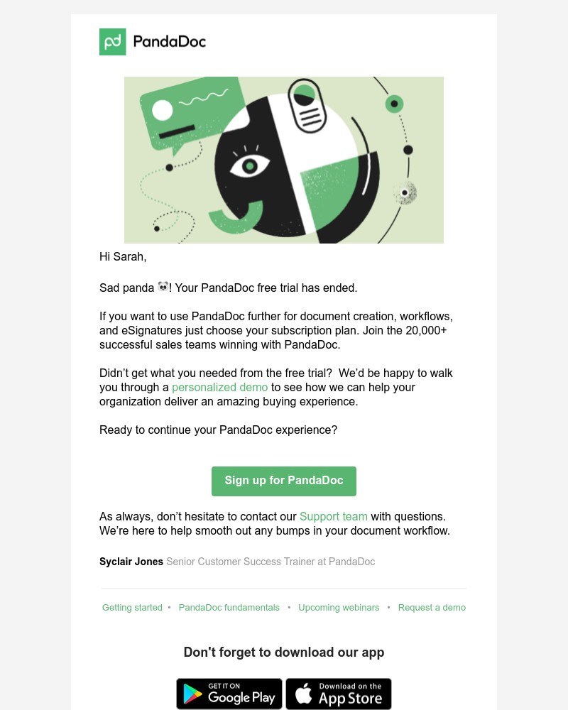 PandaDoc - Your PandaDoc trial is ending! 🐼